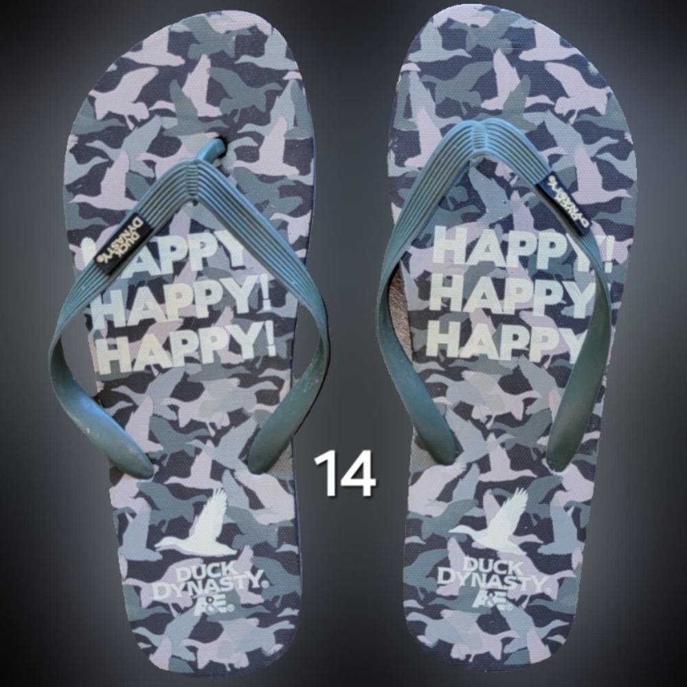 Mens duck dynasty flip flops